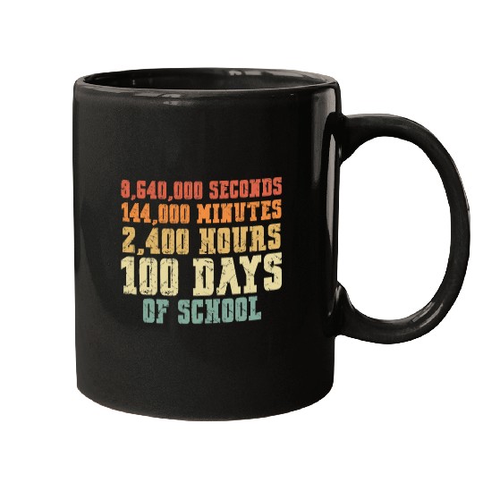 vintages 100 Days of School Teacher 80s Retro Student Mugs