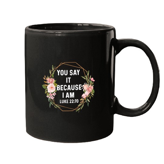 Luke 2270 22 70 God Jesus Religious Quote Christian Cross Mugs