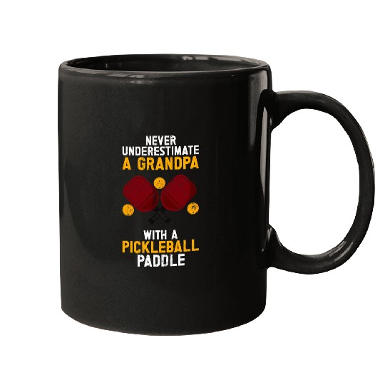 Mens Pickleball Grandpa Pickelball Paddle Balls For Men 4 Mugs