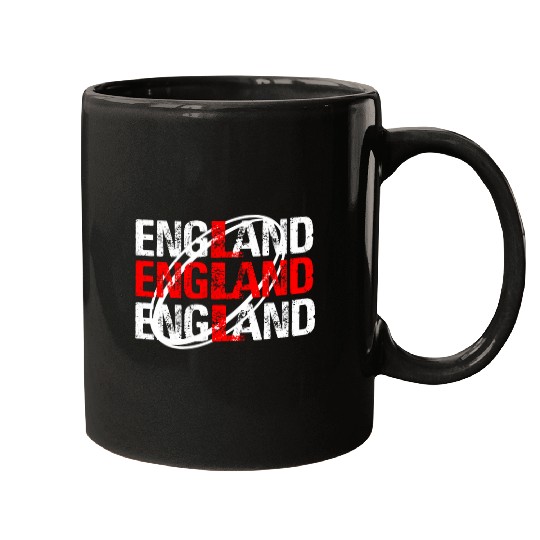 Distressed englands Rugby vintages English Flag Mugs