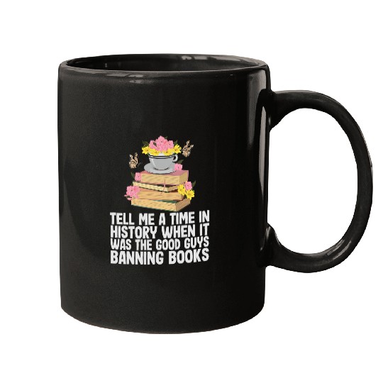Funny Reading Quotes Bookworm Good Guys Banning Books Mugs