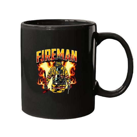 Fireman Style Dedicated Worker Mugs