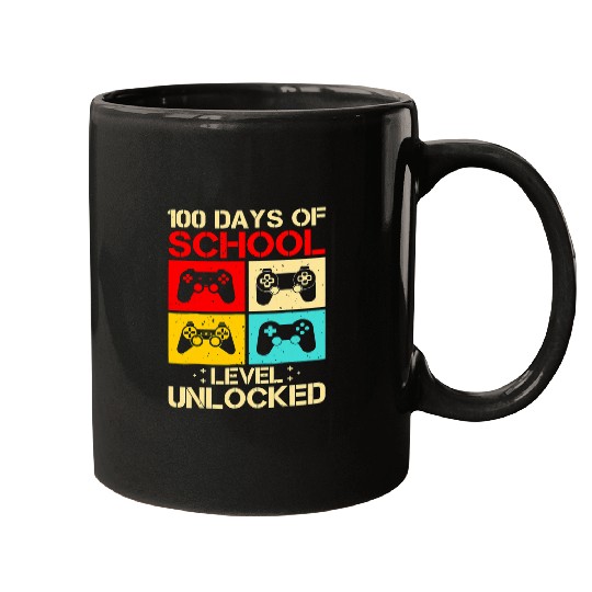 video gamer student 100th day teacher 100 days of school Mugs