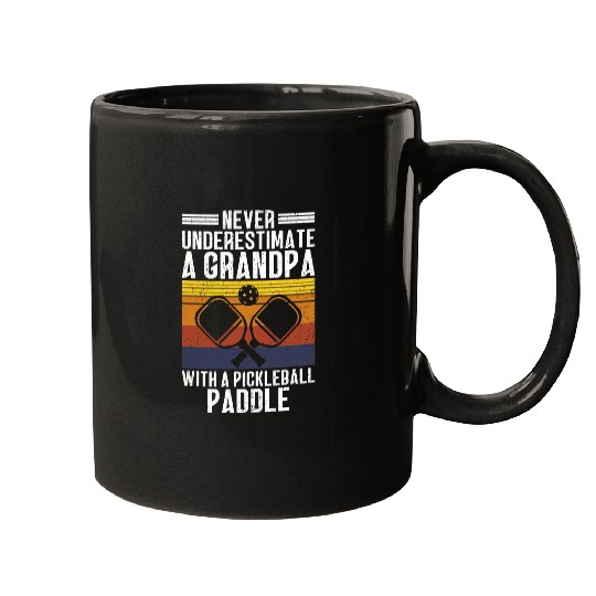 Mens Pickleball Grandpa Pickelball Paddle Balls For Men Grampy Mugs