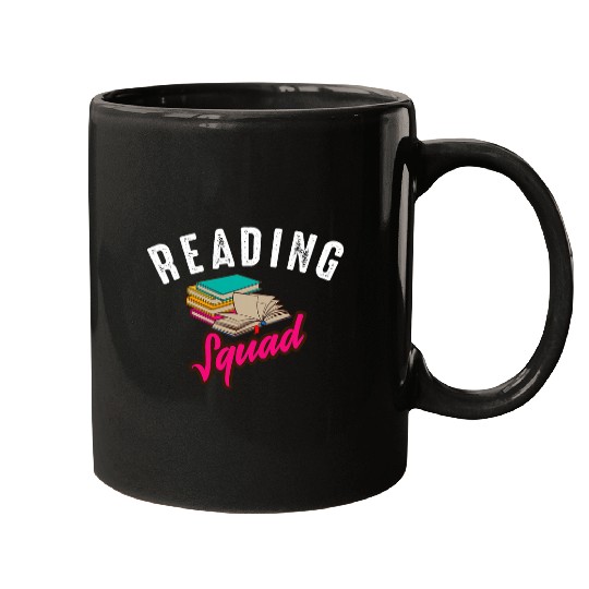 Cool Reading Squad Funny Team Book Reader Librarian Gift 2 Mugs