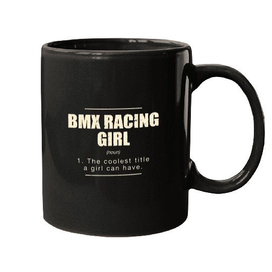BMX Racing Girl Definition Bicycle Motocross 1 Mugs