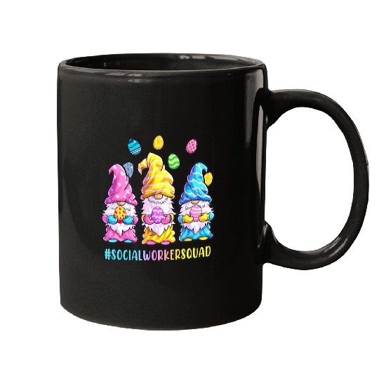 Social Worker Easter nurses Squad Gnomes Mugs