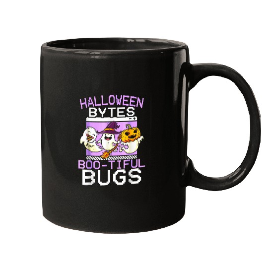 Halloween Bytes Boo Tiful Bugs Programmer Halloween Women Mugs