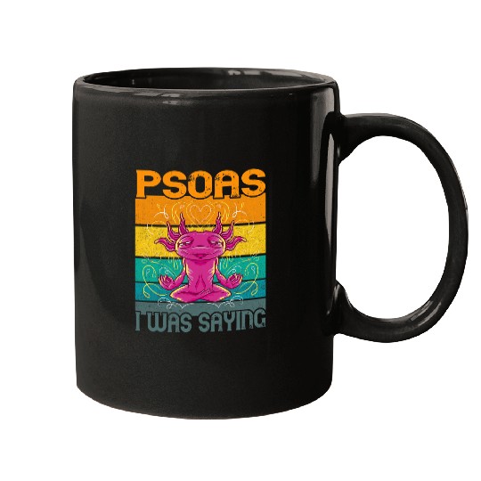 Psoas Axolotls Retro Massage Therapy Physical Therapist Mugs