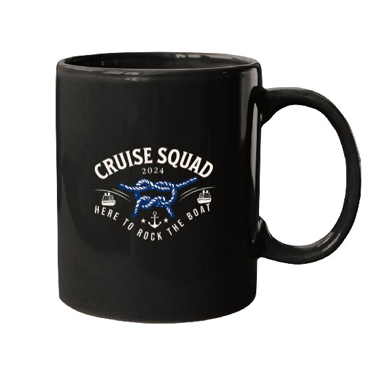 Cruise Squad 2024 Here To Rock The Boat Family Cruise Trip Mugs