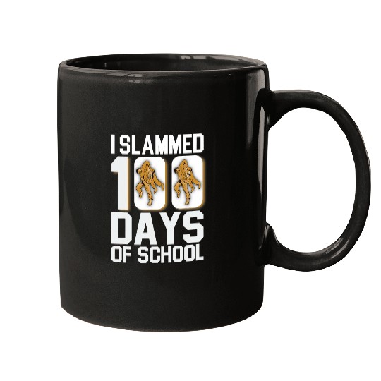 I Slammed 100 Days Of School Wrestling 100th Day Boys Kids 1 Mugs
