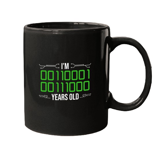 Im 18 years Old in Binary Code Programmer Developer Mugs