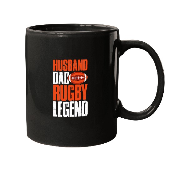 Mens Rugby Player Funny Rugbys Husband Dad Rugby Legend Mugs
