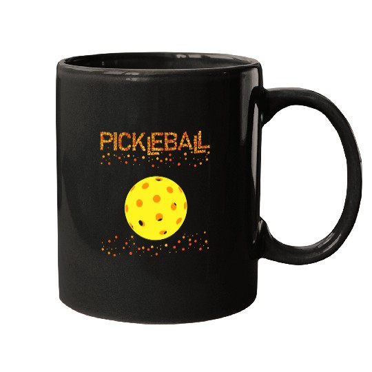 Dot Circle Pattern Pickleball Player Mugs