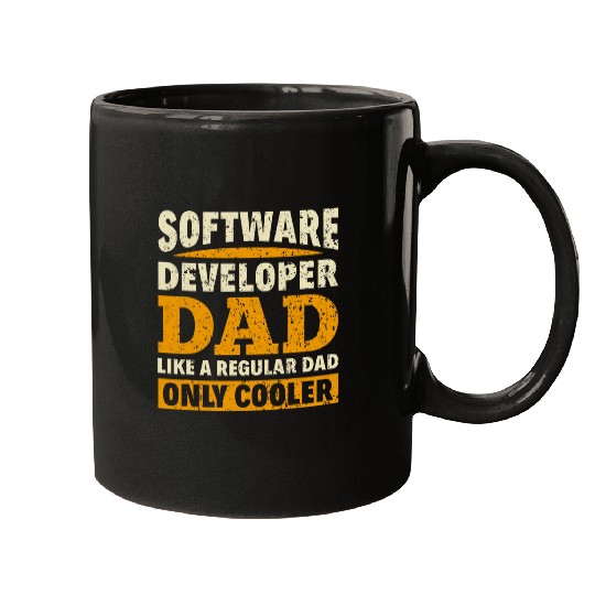 Software Developer Dad Computer Programmer Coding 4 Mugs