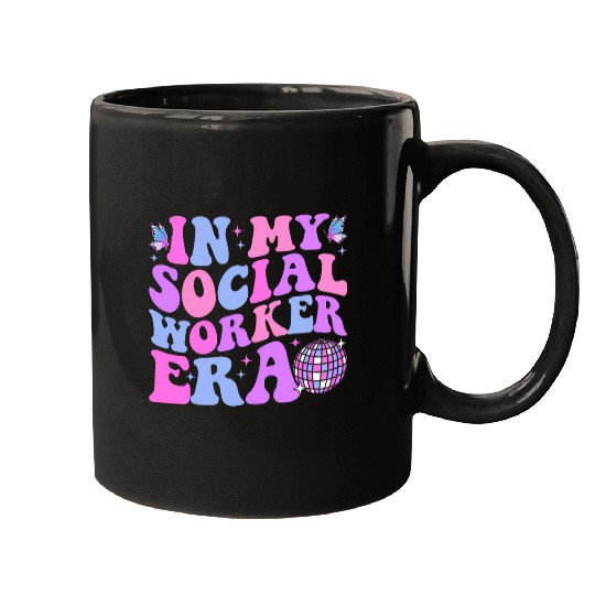 In My Social Worker Era Groovy Social Worker Graduation Mugs
