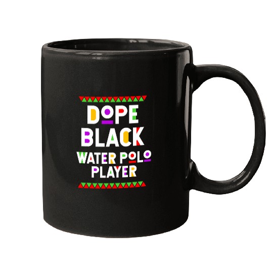 Dope Black Water Polo Player African American Sports Mugs