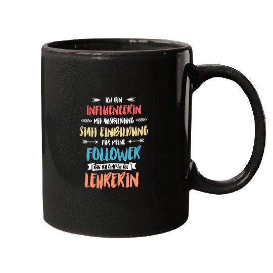 Womens Influencer Teacher Educator Student School Graduation Mugs