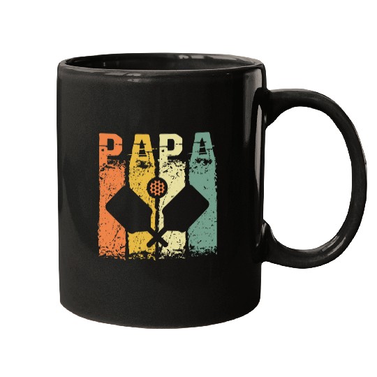 Mens Retro Pickleball Player Fathers Day bests Dad Ever Mugs