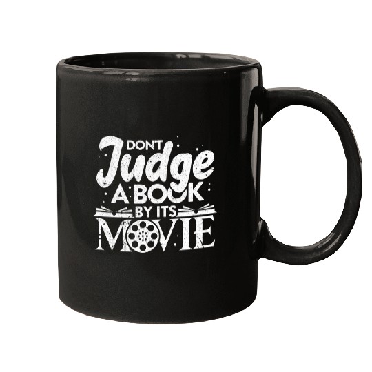 Dont Judge A Book By Its Movie Bookworm Book Lover Grunge Mugs