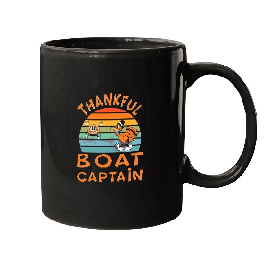 Boat Captain Job Funny Thanksgiving Mugs