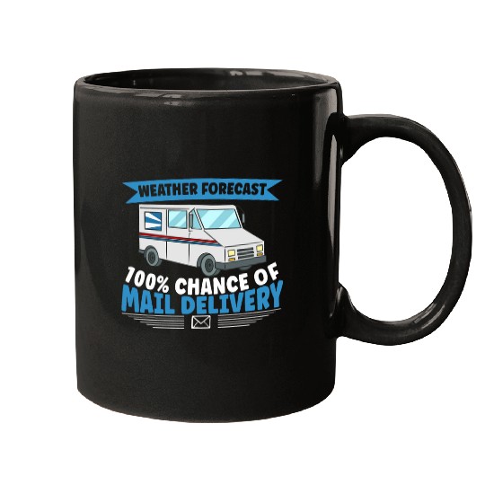 Mailman Weather Forecast 100 Mail Delivery Postal Worker Mugs