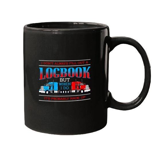 Trucking Trailer Wheeler Trucker Hauler Cargo Trucks Driver Mugs