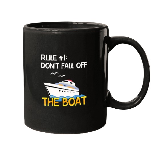 Cruise Ship Accessories rule 1 Do Not Fall Off Boat Cr 2 Mugs
