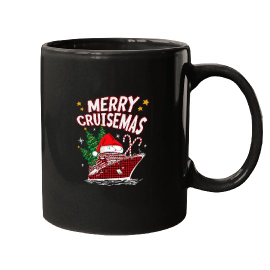 Merry Cruisemas Funny Cruise Ship Matching Family Christmas 3 Mugs