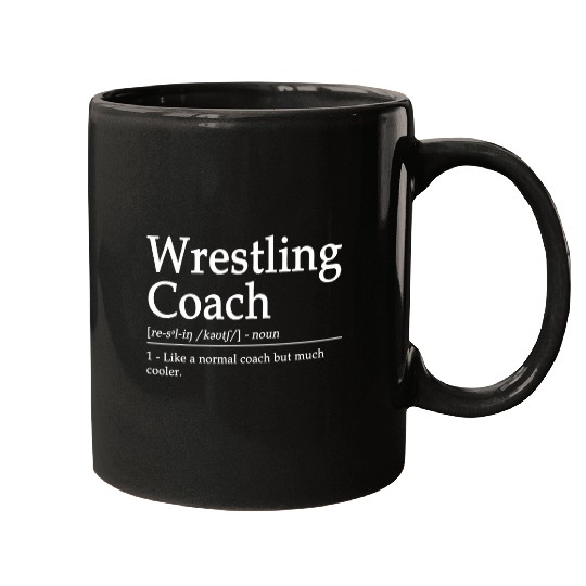 Wrestling Coachs Definition Wrestle Men Women Boy Wrestling Mugs
