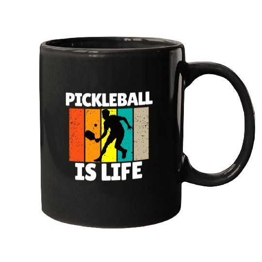 Funny Pickleball Is Life Dink Legend Paddle Pickler Retro Mugs