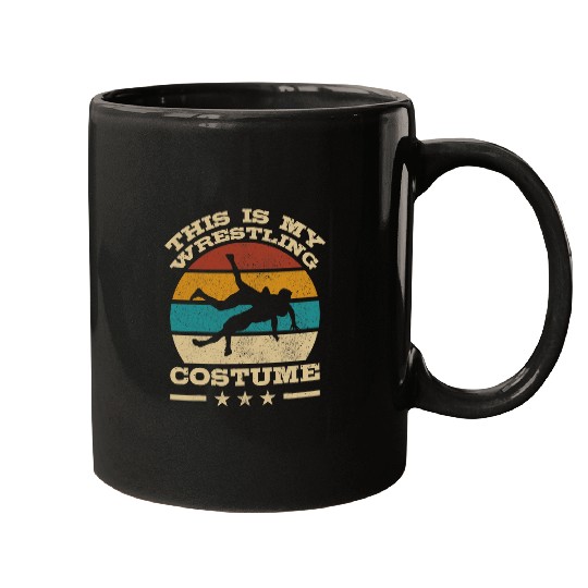 Wrestling Costume Wrestle Outfit Men Boys Kid Funny Wrestler Mugs