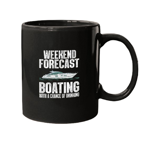 Cute Boat Drinking Art For Men Women Boating Pontoon Captain 1 Mugs