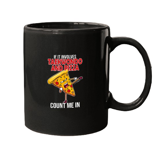 Taekwondo Pizza Fighting Fast Food Lover Korean Martial Arts Mugs