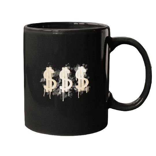 Dollar Sign in Art of Graffiti Sprayer Mugs