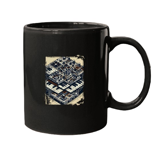 Cool Synthesizer 80s vintagess Mugs