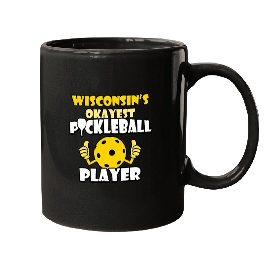 Funny Pickleball Player Wisconsin Pickleball Mugs