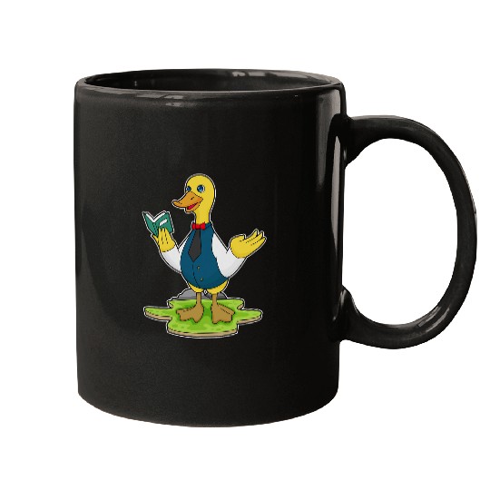 Duck Reading Book Mugs