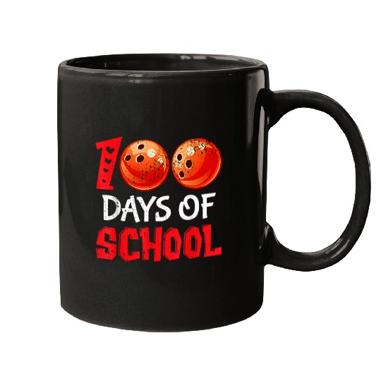 100 Days Of School Bowling 100th Day Of School Sport Lover Mugs