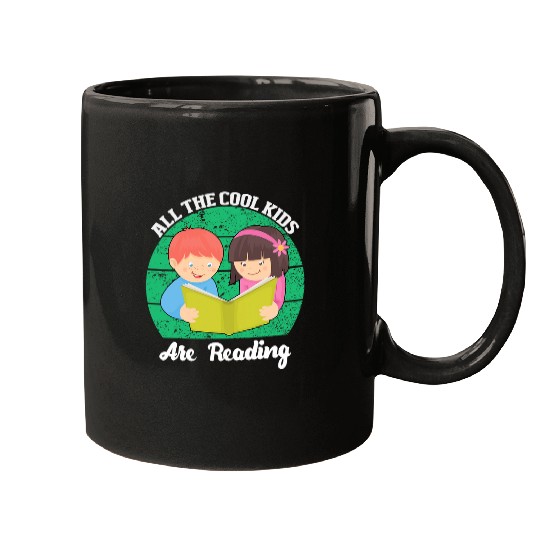 Reading Book vintages Retro Book Lovers 2 Mugs