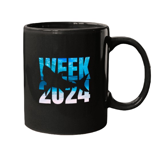 2024 Week Animal Sea Shark Lover Matching Squad Beach Ocean Mugs