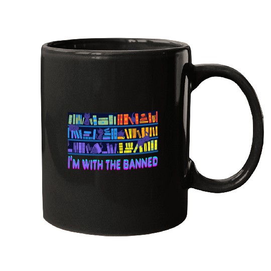 Im with The Banned Books Cats Read Banned Books Lovers Mugs