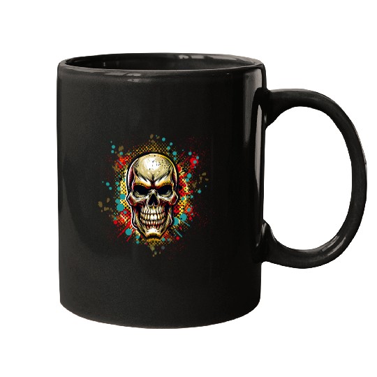 Skull Graffiti Style Comic Book Vector Illustration For Men Mugs