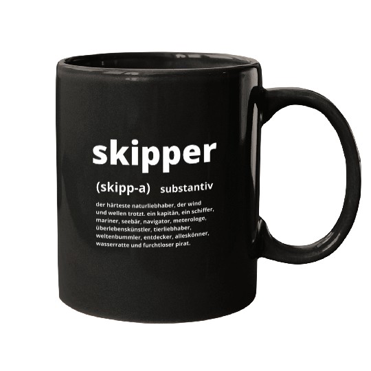 Skipper Native Definition of Skipper for Boat and Ship Mugs