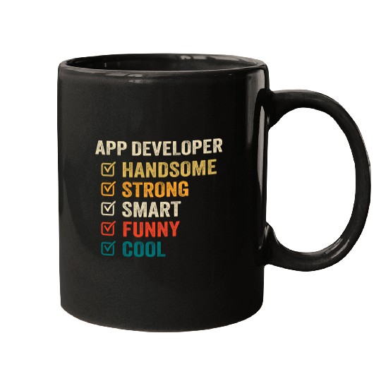 App Developer Handsome Strong Smart Funny Cool 1 Mugs