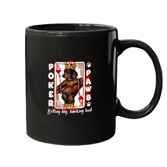 Pokers Paws King of Hearts Dachshund owner Mugs