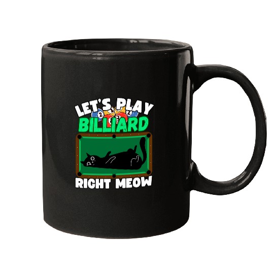 Pool Billiard Team 8 Ball Pool Player Cats Billiard Mugs