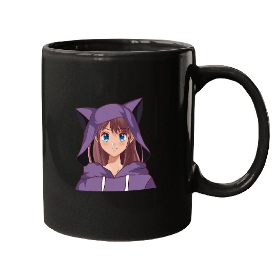 Cat Feline Jacket Kawaii Senpai Manga Japanese Cosplay Anime Mugs
