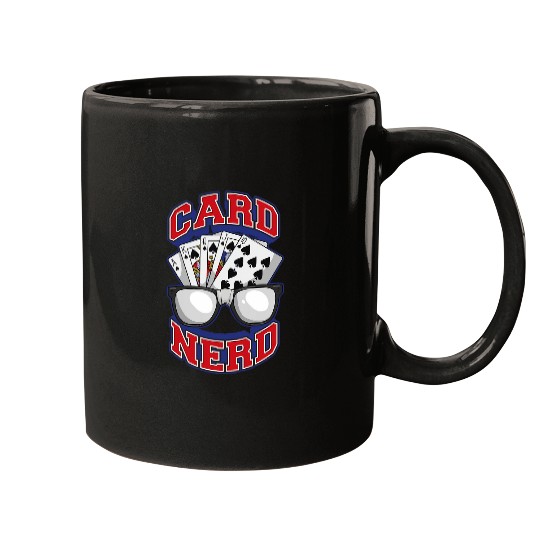 Pokers Player Cards Nerd Funny Glasses Bluff Face Royal Flush Mugs