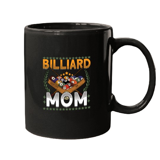 Pool Billiard Mom Team 8 Ball Pool Player Billiard Mugs
